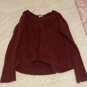 Burgundy sweater! Vet comfortable!
